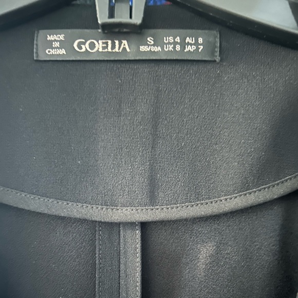 Goelia 1995 Black Triacetate Button Front Mini Dress - Picture 5 of 16